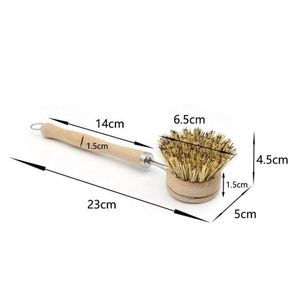 Replacement Kitchen Dish Pot Washing <b>Brush</b> Sisal Bristle <b>Scrub</b> <b>Brush</b> - Product Image 3