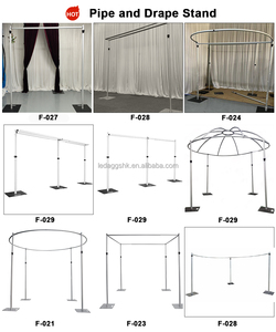 LEDA Wedding Decoration 8ft Square Silver Wedding <b>Backdrop</b> <b>Stand</b> Aluminum Alloy Arch Stage Decoration for Events Decor - Product Image 6