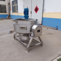50-1000L Sucre Chaudière Caramel Confiture Cuisinière Inclinaison Agitateur Pot Cuire Vapeur Cuisson Mélangeur Machine Veste Bouilloire avec Mélangeur