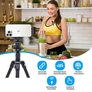 Micrófono Inalámbrico Lavalier Portátil en Oferta, 2.4G <span class=keywords><strong>Bluetooth</strong></span>, Baja Latencia, Clip para Transmisión en Vivo, Mini Micrófono para Grabación de Video - Product Image 3