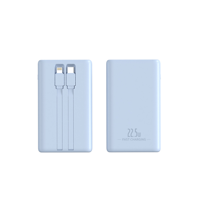 2024 Summer New 22.5W Super Fast Charging Power Bank with Dual-Cable Large Capacity Power Bank