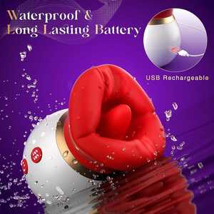 Vente en gros de vibromasseur rose Love Lips à 10 vitesses, vibromasseur buccal vibrant, jouets sexuels pour femmes, vibromasseur rose pour point G, jouets pour adultes - Product Image 5