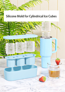 Stanley cup Shaped <span class=keywords><strong>Silicone</strong></span> <span class=keywords><strong>Ice</strong></span> <span class=keywords><strong>Cube</strong></span> Tray với nắp Tủ đông-An toàn <span class=keywords><strong>Ice</strong></span> Cream Maker khuôn mẫu cho chai nước và đồ uống khác - Product Image 5