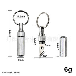 Cuchillo de grabado portátil de latón para llavero, mini herramienta cápsula para abrir paquetes, fácil de transportar, empaque en bolsa OPP - Product Image 4