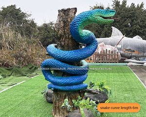 Statua Realistica di Serpente Avvolto Intorno ad un Albero Simulato, Animali Animatronici Personalizzati - Product Image 3