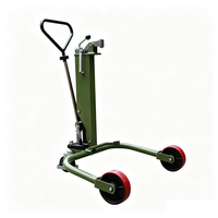 Chariot à tambour hydraulique DT350 avec pédale, capacité de 250 kg, roues en PU, hauteur de levage de 250 mm pour la manutention de fûts en acier et en plastique