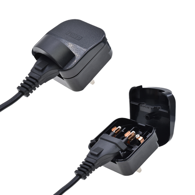 UK Electrical Plug Adapter European EU Schuko 2-Pin & 3-Pin Converter 13A Built-in Fuse Type-G Connector Travel Adapter