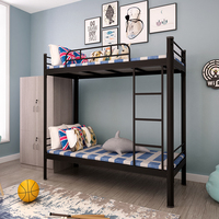Lit superposé moderne de conception élégante, cadre en panneaux MDF de haute qualité pour chambre d'école, pour garçons et adultes en dortoir