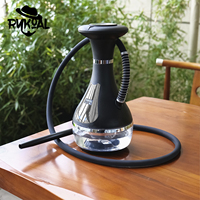 Kit de chicha électronique intelligent Rykoal à température contrôlée, appareil à chicha chauffant avec écran LED, kit de fumage portable