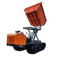 ICLES Dumper chenillé 4 tonnes à double levage, avec élévateur à ciseaux et benne basculante hydraulique, pour le transport en milieu montagneux, agricole et de construction