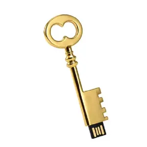 Kim Loại Vàng Usb Key Vàng 128MB 1GB 2GB 4GB 8GB Vàng Key Shape Usb Flash Drive Đối Với Quà Tặng Khuyến Mãi