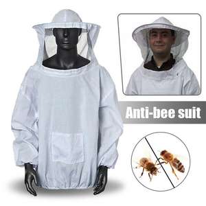 Chaqueta Protectora de Apicultura con Velo, Equipo de Protección, Sombrero y Mangas para Apicultor, Traje de Apicultura - Product Image 1