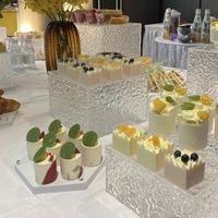 Présentoir à Desserts en Acrylique Personnalisé pour Mariage, Fête, Traiteur et Buffet