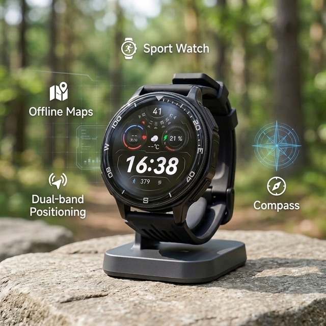 2026 S99 GPS Round Sport Smartwatch 1.43'' Amoled Screen Compass Offline Map Altitude Health Monitor Outdoor Smart Watch Men