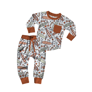 Set di Abbigliamento per Bambine all'Ingrosso, ODM/OEM Personalizzato, Completo Casual a 2 Pezzi con Stampa Natalizia a Maniche Lunghe per Autunno e Inverno - Product Image 3
