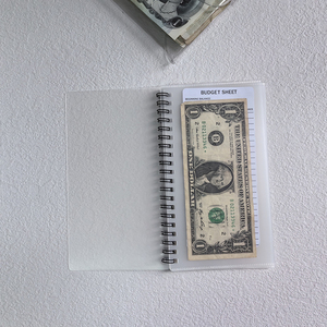 Etichetta personalizzata in plastica di dimensioni personali A6 fondi risparmio sfida Planner nero spirale agende di risparmio Tabbed in contanti - Product Image 4