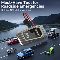 New Cordless Tire Inflator Air Compressor Car Jump Starter 600A, Safe Car Jumper Starter Portable Jump Box with Display, Light