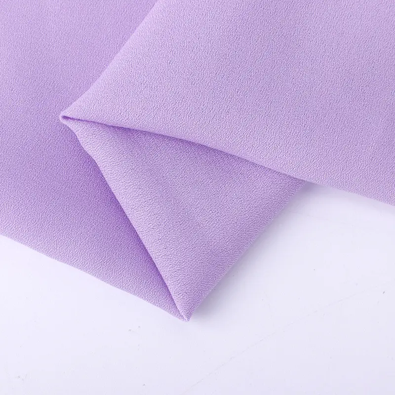 75D Elastic Dense Imitated Hemp Polyester Chiffon 110g Dress Blouse Fabric