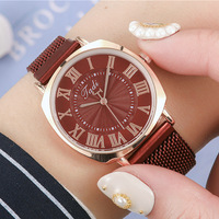 Jam Tangan Wanita Model Angka Romawi Ramah Lingkungan Terlaris untuk Perdagangan Luar Negeri, Casing Akrilik, Quartz, Tali Akrilik Motif Sunray