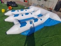Bateau banane gonflable Crazy Water Sport Flying Fish, tube de sport nautique gonflable étanche pour jeux aquatiques en bord de mer et en station balnéaire