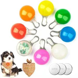 Accesorios para collar de perro, luz de seguridad LED cllp-on para mascotas, accesorios para exteriores, dijes para mascotas, collares