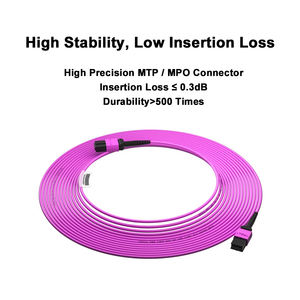 Cable de Conexión de Fibra Óptica Personalizado Estructurado LSZH MTP MPO OM3 OM4 <span class=keywords><strong>UPC</strong></span> Polaridad-B para Datos de Gran Escala 1M 2M 5M 10M - Product Image 5