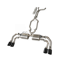 Knalpot Racing Stainless Catback untuk Porsche Cayenne 958.1 4.8L V8 2011-2014, Performa Valvetronic Exhaust Muffler