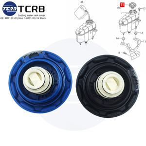 4M0121321J Couvercle de réservoir <span class=keywords><strong>d</strong></span>'<span class=keywords><strong>eau</strong></span> bleu Accessoires de <span class=keywords><strong>voiture</strong></span> <span class=keywords><strong>Bouchon</strong></span> de réservoir <span class=keywords><strong>d</strong></span>'expansion de liquide de refroidissement pour Audi Q7 Q8 Porsche 4M0 121 321 J - Product Image 2