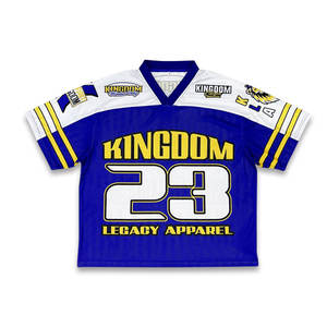 Maillot de football américain vintage surdimensionné pour homme, streetwear personnalisé - Product Image 1