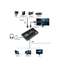 Boîtier d'Enregistrement et de Diffusion en Direct de Jeux 4K 30 Hz USB 3.0, Carte de Capture Vidéo HDMI 4K pour Xbox PS4 Wii Nintendo Switch