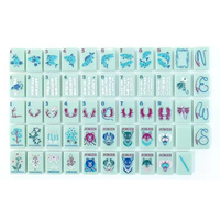 Jeu de Mahjong Américain Personnalisable en Acrylique pour Voyage en Plein Air, 160 Tuiles Originales en Confettis