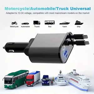 Nuovo Caricabatterie per Auto Portatile 4 <span class=keywords><strong>in</strong></span> 1 Personalizzabile all'Ingrosso, Adattatore di Ricarica Rapida Retrattile Tipo <span class=keywords><strong>C</strong></span> per iPhone e Android - Product Image 6
