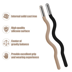 EIGFOH Espagne en stock – Barre d'haltères durable en fonte avec surface en silicone de qualité supérieure, équilibre de gravité central pour la maison, la gym, le yoga et l'exercice - Product Image 2
