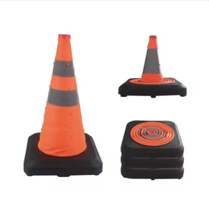 Cinta reflectante de cono de tráfico plegable, tela Oxford con Base de goma de PC para gestión de seguridad vial, producto de advertencia de tráfico - Product Image 4