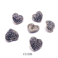Kancing Jahit Bentuk Bunga Mewah 12mm, Lapisan Paduan Seng Bebas Nikel, Berhiaskan Rhinestone, Desain Baru Grosir Pabrik, Dapat Dicuci