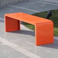 Ensemble table et chaises d'extérieur 1688 pour repas en plein air, loisirs au parc, fabricant de bancs de parc en métal coloré.
