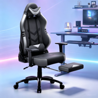 Chaise de jeu ergonomique au prix d'usine, inclinable à 150 degrés, basculante à 20 degrés, accoudoirs réglables en 3D, chaise pivotante en cuir PU