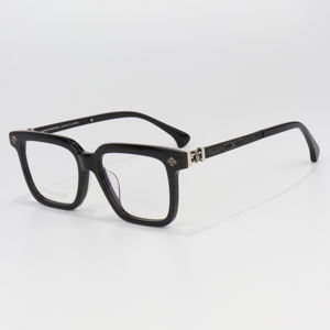 Montature per Occhiali di Lusso Stile Classico Cinese Y2k, Design Retrò Trasparente Grigio-Marrone, Lenti Multifocali su Prescrizione - Product Image 2