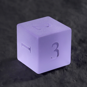 ชุดลูกเต๋า DND 7 ชิ้น ทำจากแก้วคริสตัล K9 สีม่วง แบบด้าน รูปทรง D6 D20  งานแฮนด์เมด ปรับแต่งได้ - Product Image 2