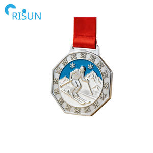 Medalla de Esquí Personalizada con Esmalte, Medalla de Campeón de Esquí de Resort, Logotipo Personalizado, Medallas de Esquí, Patinaje, Muñeco de Nieve, Teleférico, Moneda - Product Image 6