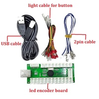 Instructions pour la carte de contrôle d'éclairage vers un joystick PC 5 broches, bouton 5V, arcade, zéro délai, encodeur LED USB