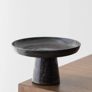 Wholesale Price Home Decor Accessories Luxury Living Room Dinner Table Desk Black White Matte Ceramic <strong>Clay</strong> Fruit Bowl <strong>Plate</strong> Item - Product Image 4