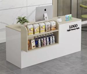 Mostrador de Barra, Mostrador de Caja, Elegante y Minimalista, para Tiendas Pequeñas, Supermercados, con Estante, para Tiendas de Ropa, Recepción - Product Image 3