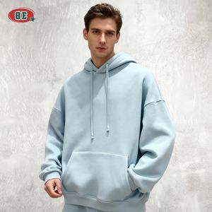 卸売 メンズ ストリートウェア 高品質 53% ポリエステル エッセンシャル 無地 パーカー ブランク カジュアル ヴィンテージ プラスサイズ メンズ パーカー - Product Image 2