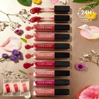 Rouge à lèvres liquide mat anti-adhésif, waterproof, longue tenue, végan, avec logo personnalisé, gloss à lèvres