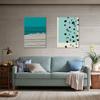 Décoration d'intérieur, art mural sur toile minimaliste nordique, affiche artistique, peinture abstraite géométrique, blocs de couleurs, peinture bohème