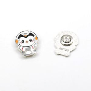 Pins de Solapa de Metal Esmaltado de Alta Calidad, Diseño Personalizado, Estilo Vintage, Color Plateado y Negro, para Chicas - Product Image 1