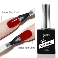 Gelsky personnalisé nouveau produit fournisseur d'ongles couche de finition UV super brillante couche de finition en caoutchouc