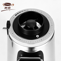 Moulin à café électrique Sifei en acier inoxydable élégant pour la maison et le café, faible bruit, broyeur de grains réglable, trémie transparente portable 750g