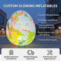 NIDO Grand Ballon Gonflable Lumineux et Coloré en Forme d'Œuf, Décoration de Pâques avec Ventilateur Intégré, Lumière LED, Résistant à l'Eau, Extérieur, 2m-6m, Art